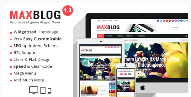 MaxBlog V1.3.3 - Responsive Magazine Blogger Template Free Blogspot Theme