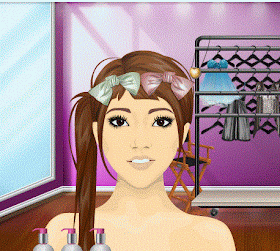 false eyelashes with bows. And if you like, fake lashes