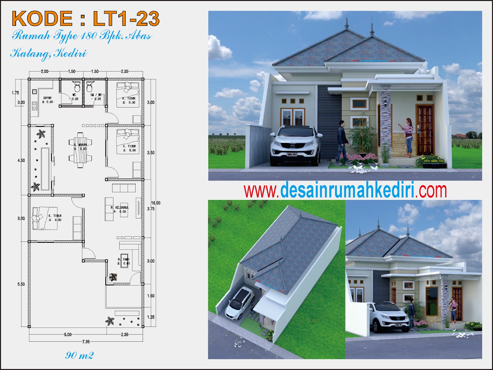 LT1 23 Jasa Desain Rumah Bpk Abas Di Katang Kab Kediri Jasa Desain Rumah Terpercaya