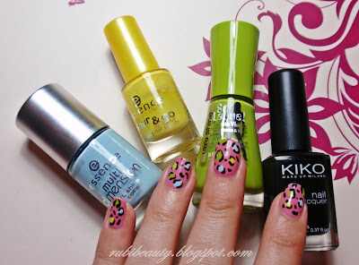 rubibeauty pink leopard nails esmaltes