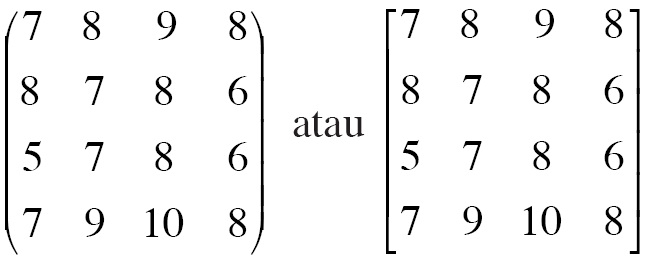 Contoh Soal Matriks Pengertian Jenis Jenis Sifat Operasi