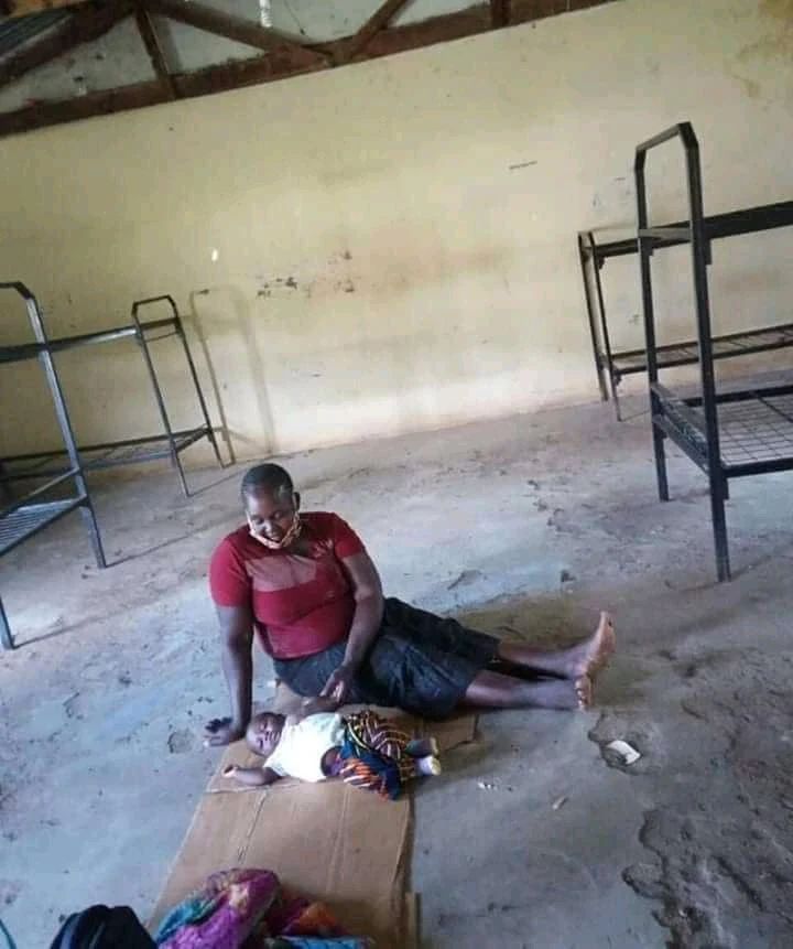 A mother of one year old baby in quarantine in Busia