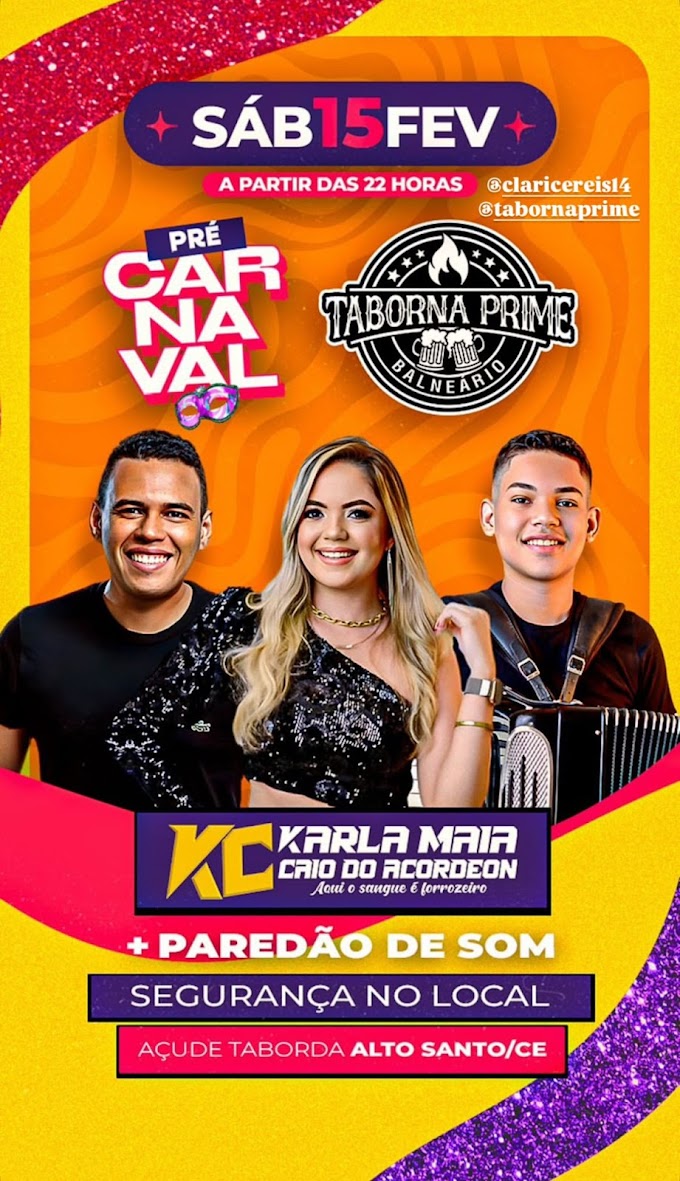 Pré-Carnaval em Alto Santo: Festa no Taborda Prime Acontece em 15 de Fevereiro
