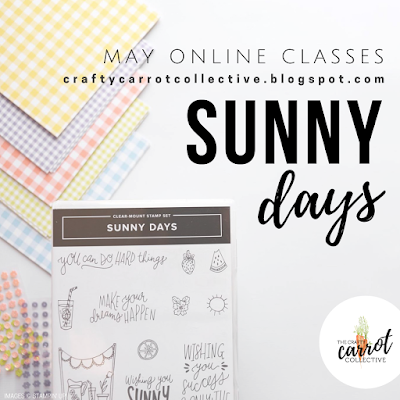 Sunny Days + Gingham Gala papers by Stampin' Up! - Online craft classes with The Crafty Carrot Co. - Susan Wong