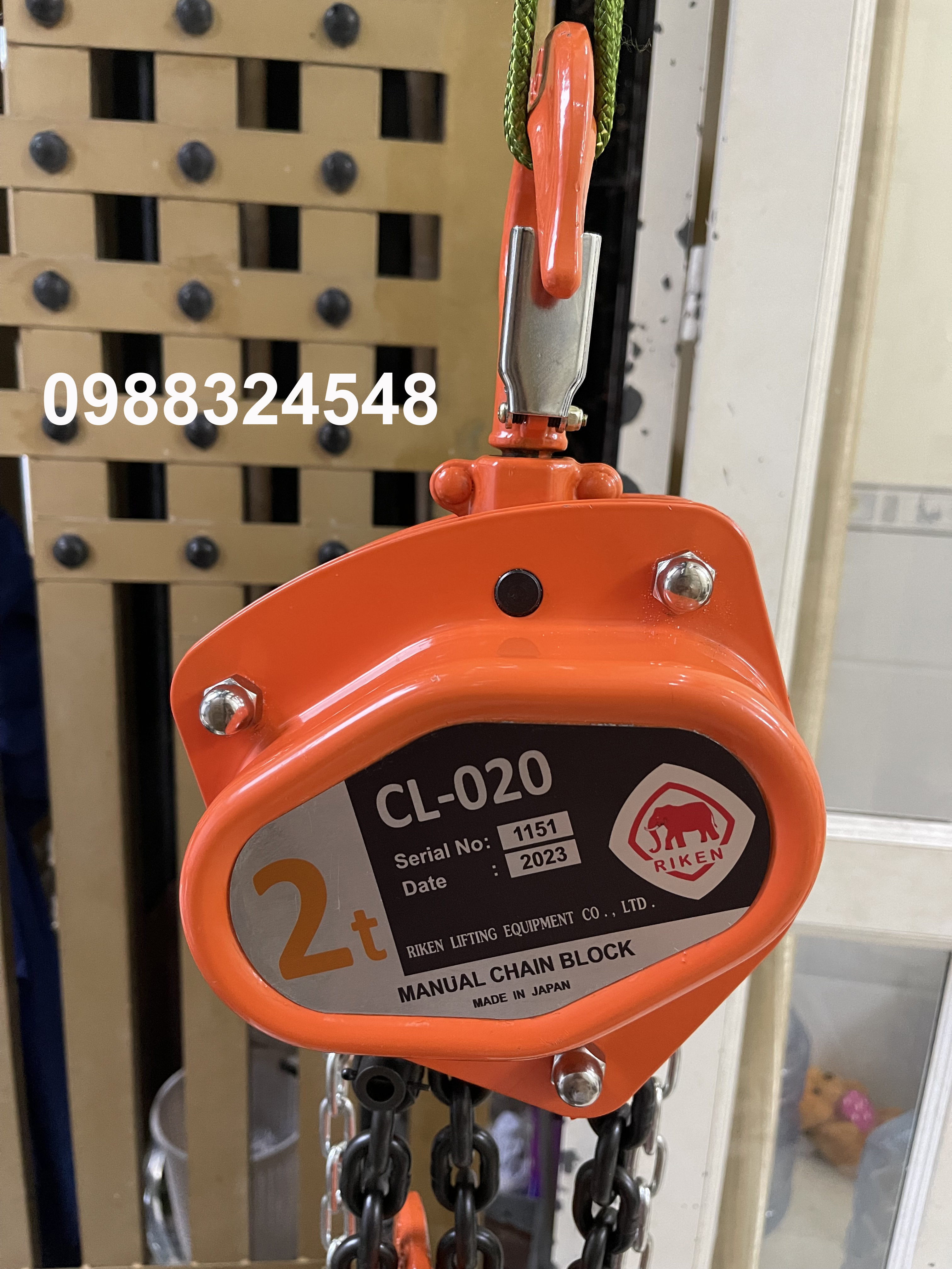 Pa lăng kéo tay Riken 2 tấn CL020 / CL020 Riken Manual Chain Hoist