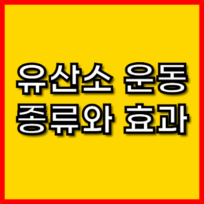 유산소 운동 종류와 효과