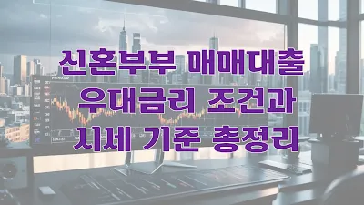 신혼부부 매매대출 우대금리 조건과 시세 기준 총정리