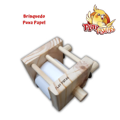 Brinquedo Puxa Papel. Ideal para calopsitas, agapornis, aves de pequeno porte