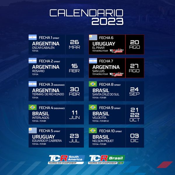 tcr world tour schedule