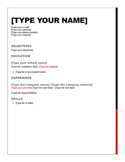 Resume template, essential design, Word