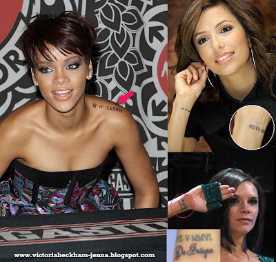  Grammy Award winning artist Rihanna The Roman Numeral Tattoo Trend