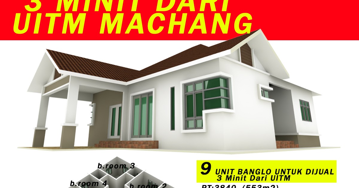 Rumah Banglo Untuk Dijual Di Machang 3 Minit Dari UITM 