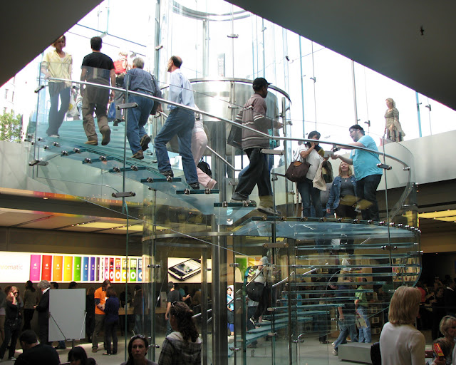 Apple Store staircase, Fifth Avenue, New York