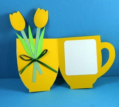 TARJETAS TAZAS CON FLORES