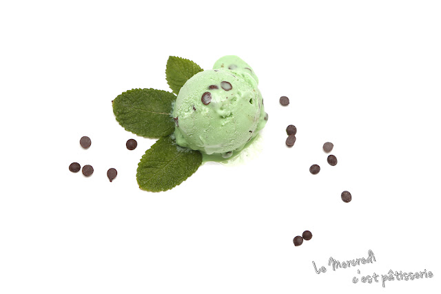 Crème glacée menthe - chocolat 