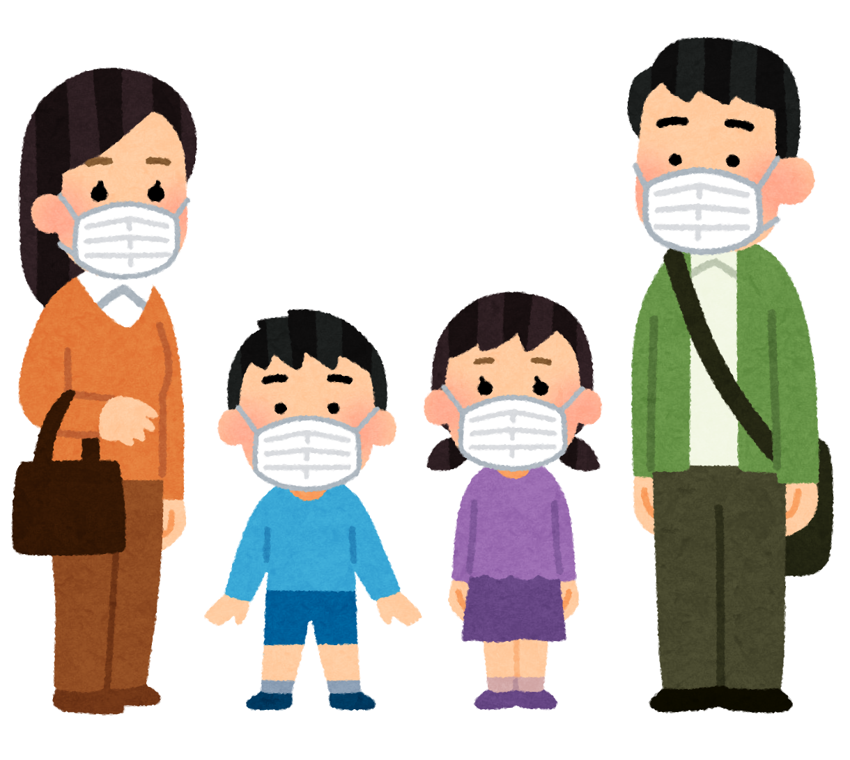 マスクを付けた家族のイラスト かわいいフリー素材集 いらすとや マスクを付けた家族のイラスト かわいいフリー素材集 いらすとや