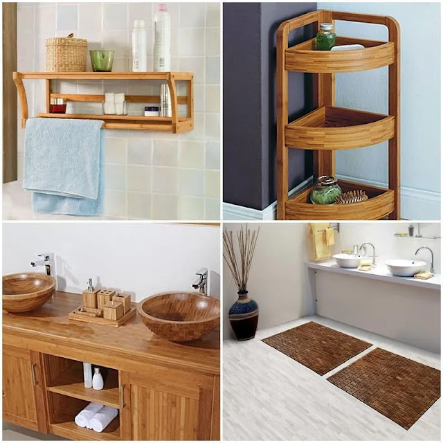 Bamboo accessories and bathroom furniture