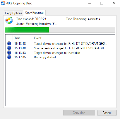 Copying Disc - CDBurnerXP