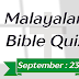 Malayalam Bible Quiz September 23 | Daily Bible Questions in Malayalam