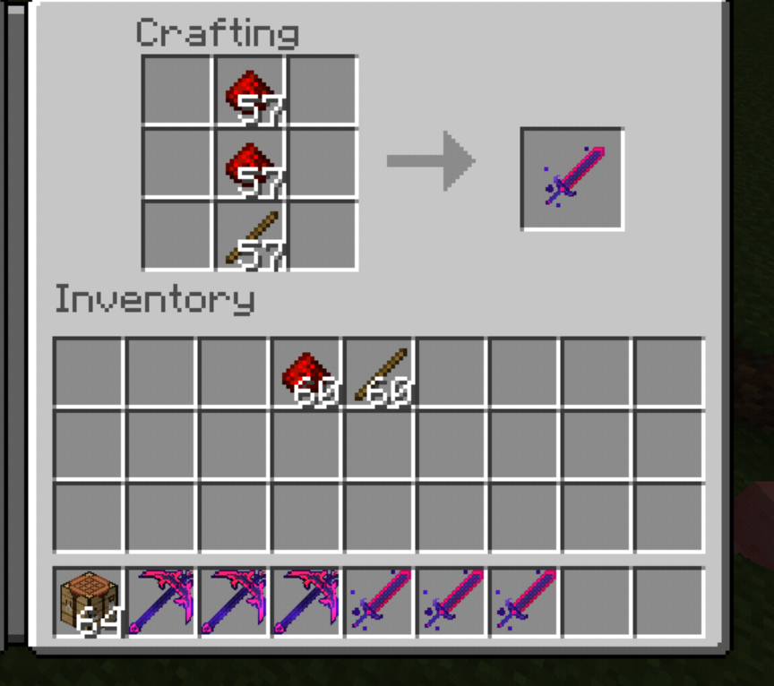 Redstone Sword, Pickaxe Addon Minecraft New Mods and Addons