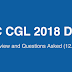 SSC CGL 2018 Exam Review and Questions Asked (12.06.2019 D6S1)