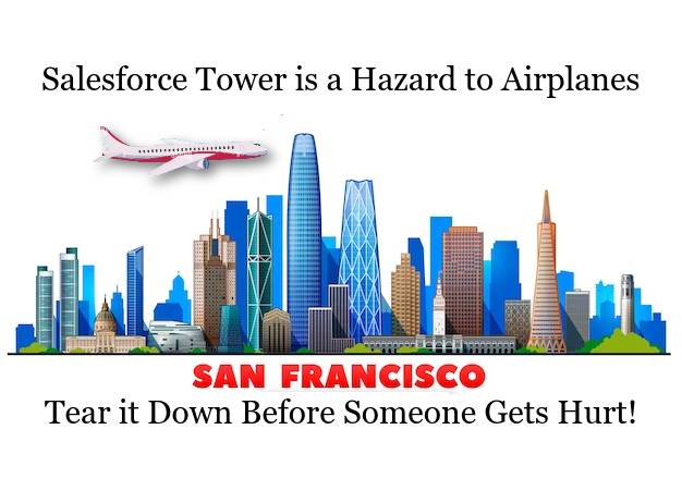 meme: Let's Tear Down Salesforce Tower in San Francisco. Empty Office Space = 24% at the End of 2022... Or Make it a Homeless Shelter!