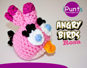 angry birds rosa muñeco amigurumi patron gratis punts crochet ganchillo