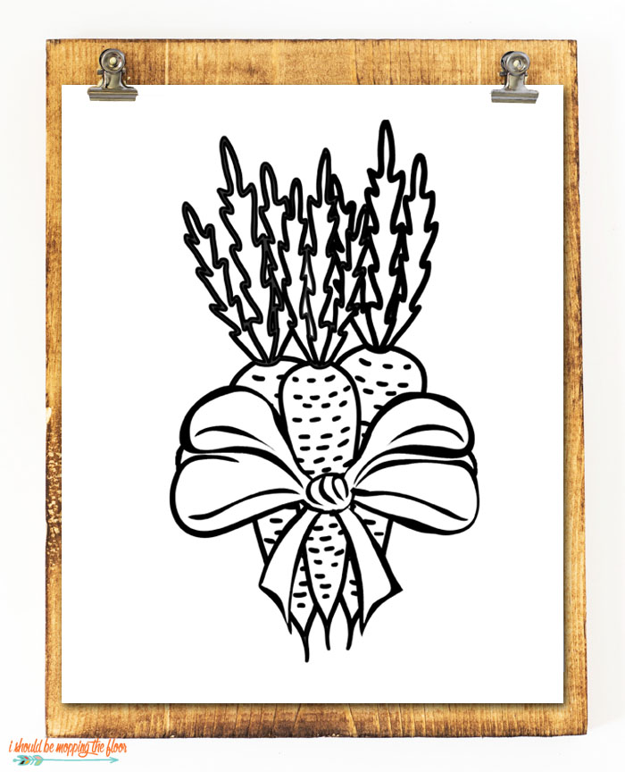 Carrot Coloring Page