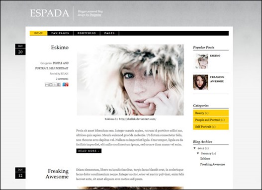 espada blogger template