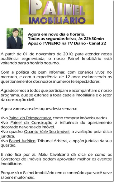painel imobiliário