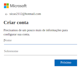 Como fazer cadastro no Outlook