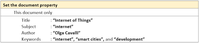 Task 12 – Setting the Document Property