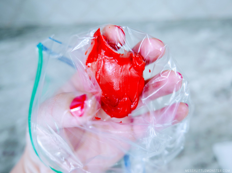 preparing candy melts for hot chocolate bombs