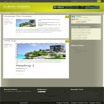 free blogger template convert from wordpress theme to blogger Clean Green template