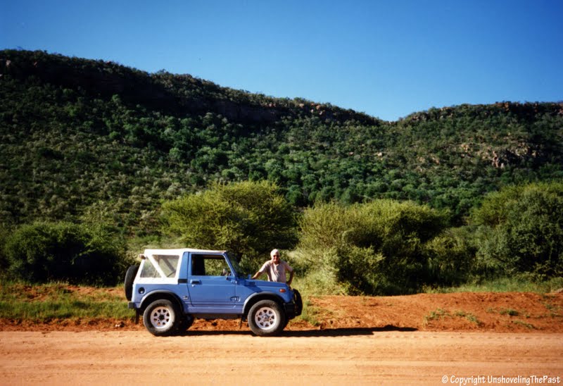 With our little Suzuki Samurai with the canvas top off and the windshield