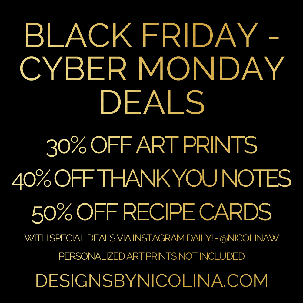 designs by nicolina: BLACK FRIDAY /// CYBER MONDAY DEALS