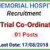 Trial Co-Ordinator Job at Tata Memorial Hospital, Mumbai