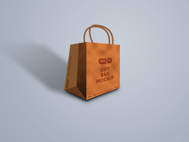 Free Download shopping or gift bag mockup (PSD)