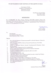 Retirement Notification Ms Meera Ranjan T shering (IPoS:1988) Member PLI, PSB and Chairman PLI Investment Board