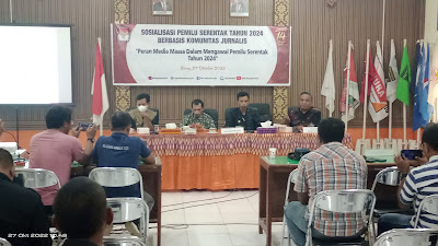 KPU Kabupaten Bima Sosialisasi Pemilu Serentak Tahun 2024 Berbasis Komunitas Jurnalis