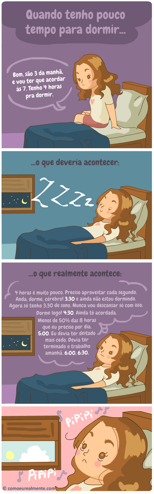 Sempre que tenho pouco tempo para dormir, fico tão aficcionada em aproveitar cada segundo que acabo não dormindo é nada