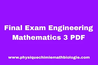 Final Exam Engineering Mathematics 3 PDF