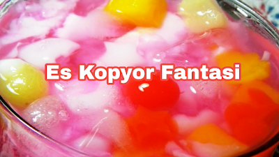  Es Kopyor Fantasi yaitu bentuk tiruan dari es kelapa kopyor Resep Membuat Es Kopyor Fantasi