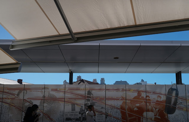 Newtown Station, roofline framed by awnings and canopies - Fujifilm X100VI in Newtown