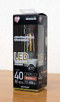 アイリスオーヤマ LED電球 フィラメント 口金直径17mm 40W形相当 電球色 全配光タイプ クリア LDC3L-G-E17-FC