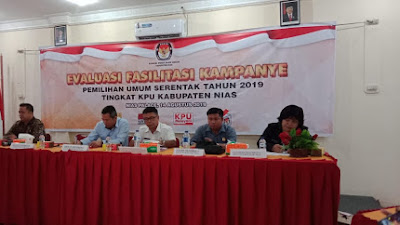 KPU Kabupaten Nias Evaluasi Pelaksanaan pemilu Pilkada 2020