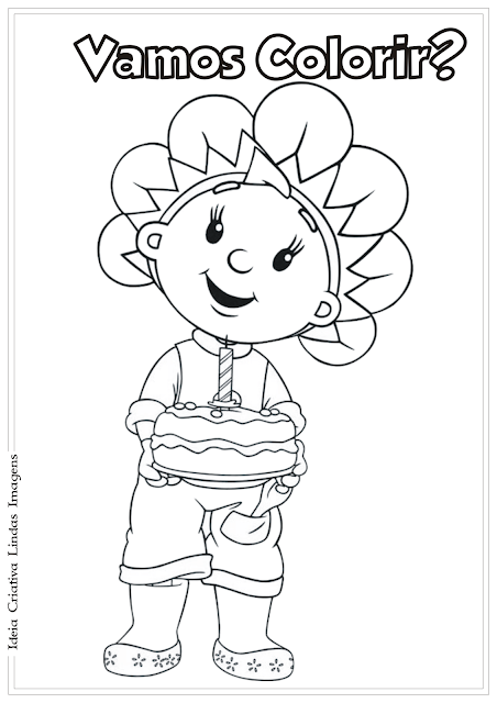 Fifi e os Floriguinhos desenho para colorir