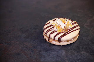 shortcake biscuit with salted peanut caramel filling