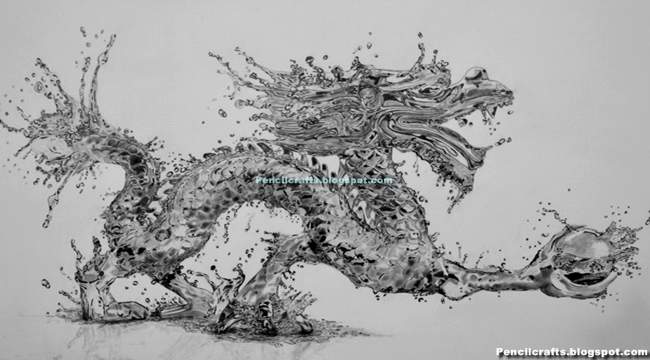 Pencil Drawings Of A Dragon