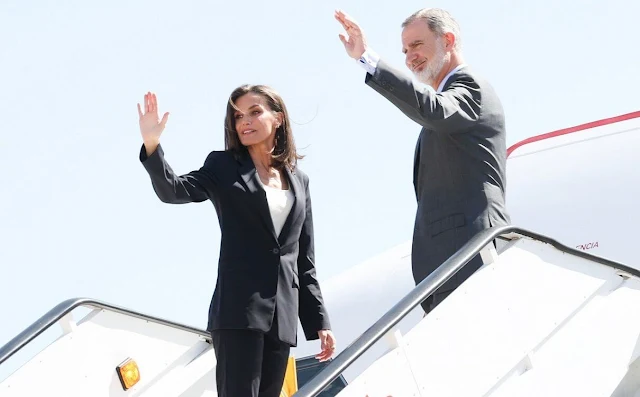 King Felipe and Queen Letizia departed from Adolfo Suarez Madrid-Barajas Airport to travel to the Netherlands